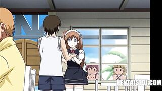 Lucky guy gets a ton of sex from promiscuous curious teens - HENTAI ENG SUBS