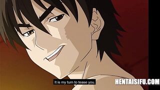 Lucky guy gets a ton of sex from promiscuous curious teens - HENTAI ENG SUBS