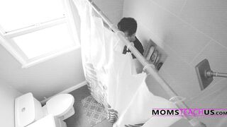Shower Glory Hole Prank Gets Virgin Son Inside Mom And Sis  - Alexis Tae, Ryder Skye