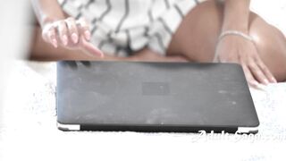 Ember Snow Almost Breaks His Cock