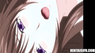 fucked her tits so hard they started lactating - ENG SUBS