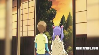 Toe fucking my girlfriend in a public restaurant - ENG SUBS