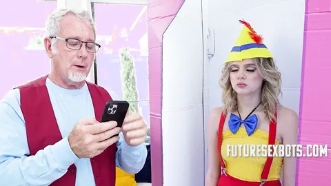 Old Man Uses Tiny Teen Companion Robot To Fuck - Coco Lovelock