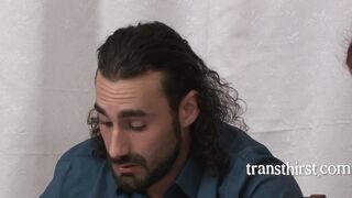 Trans Babysitter Helps Wife By Satisfying Client's Husband - Chelsea Poe