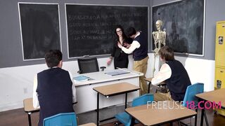 Italian Teacher Keeps Us Attentive Through Free Use- Valentina Nappi