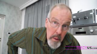 MILF Fools Around With Son Infront Of Her Old Husband