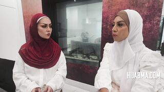 Jealous Wives In Hijab Take Turns