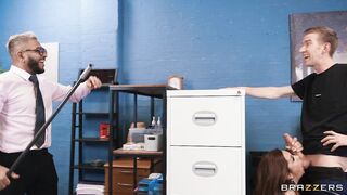 Sneaky Footjob For the Voyeur Janitor