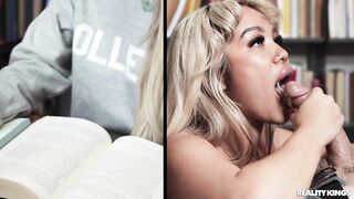 Sneaky Couple Library Fuck Sesh