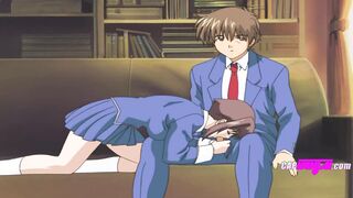 MILF Who Used To Breast Feed Him Wants To Fuck Him Along With Her Busty Daughter - HENTAI