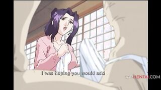 [CapHentai] Please, I Only Let My Husband Do That..NO!!  (moans) - HENTAI