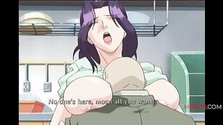 [CapHentai] Please, I Only Let My Husband Do That..NO!!  (moans) - HENTAI