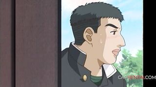 [CapHentai] Please, I Only Let My Husband Do That..NO!!  (moans) - HENTAI