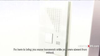 Virgin Girl Asks Her Classmate To Show His Penis So She Can Draw It Better, Gets Fucked - HENTAI