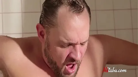 She Walks Into The Shower & Swallows His Cock- Shocked Step Dad Is In A