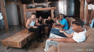 Pizza Party Blowbang - Angela White, Damon Dice, Eddie Jaye, Scotty P, Mazee The Goat, Victor Ray, Parker Ambrose, Derek Savage, Sly Diggler, Chocolate God, Gunnar Bishop