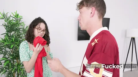 Try on My Mom’s Lingerie…Nerd Girl vs Jock’s Cock - Satine Summers, Rion King
